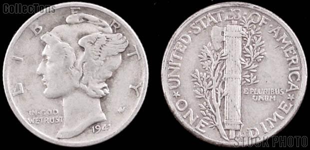 Mercury Silver Dime One Coin G+ Condition