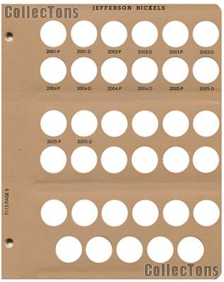 Dansco Update Page #5 for Jefferson Nickels Album #7113