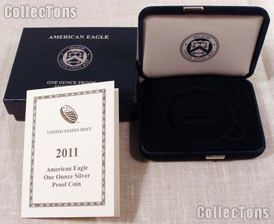 2011-W American Silver Eagle Dollar Proof OGP Replacement Box and COA