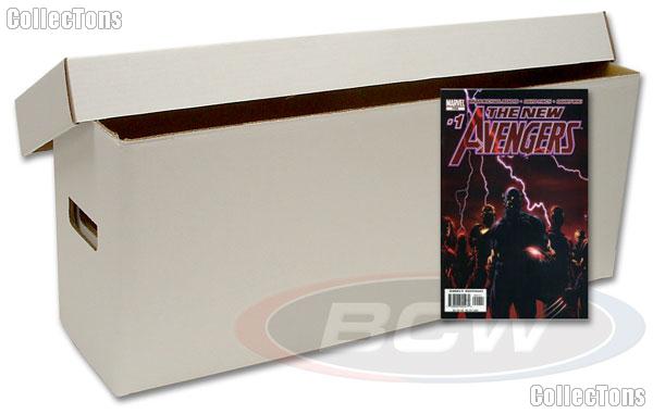 Comic Book Storage Boxes LONG Cardboard BUNDLE of 10 by BCW Comic Storage Containers