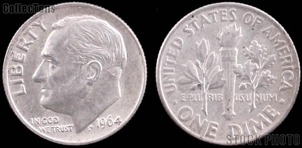 Roosevelt Silver Dime (1946-1964) One Coin G+ Condition