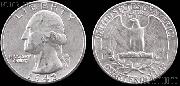 Washington Silver Quarter (1932-1964) One Coin G+ Condition