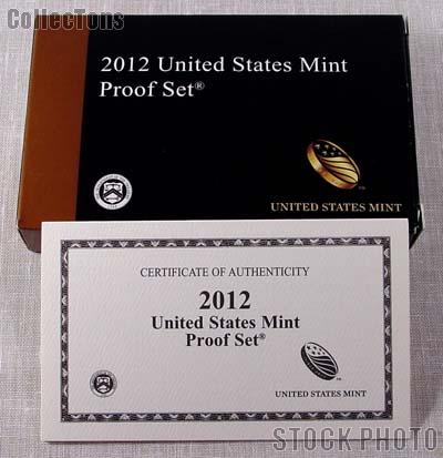 2012 U.S. Mint Proof Set OGP Replacement Box and COA