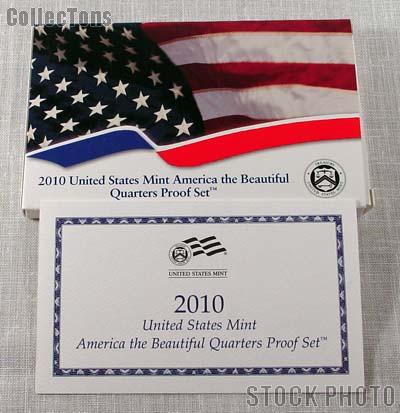 2010 U.S. Mint QUARTER Proof Set OGP Replacement Box and COA