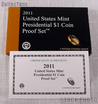 2011 U.S. Mint PRESIDENTIAL DOLLAR Proof Set OGP Replacement Box and COA