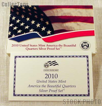 2010 SILVER QUARTER PROOF SET OGP Replacement Box and COA