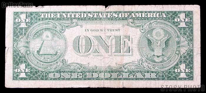 One Dollar Bill Silver Certificate Series 1935 with Motto US Currency