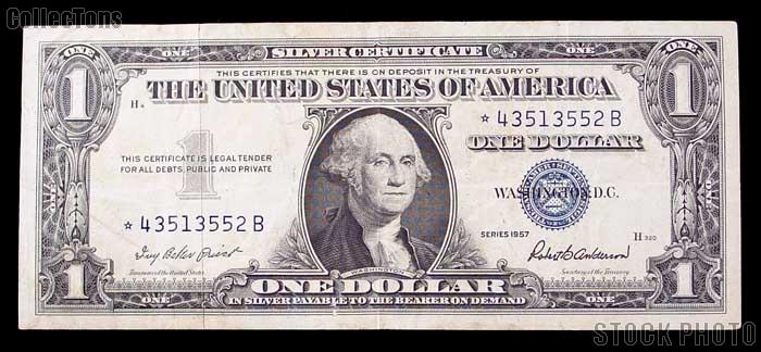 1957 Silver Certificate Dollar Bill Value (Series A, B” with