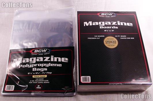 Magazine Bag and Board set by BCW 100 pack