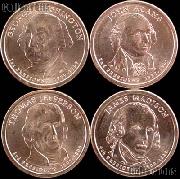 2007-P Presidential Dollar Set BU Full Year Set of 4 Coins from Philadelphia Mint