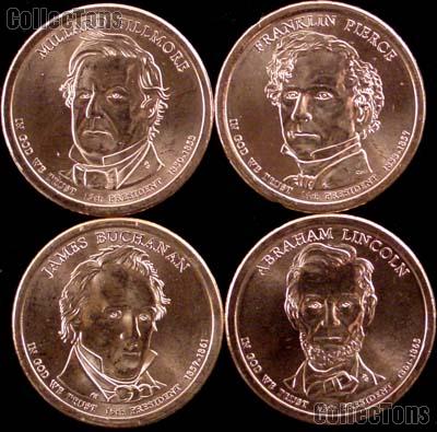 2010-P Presidential Dollar Set BU Full Year Set of 4 Coins from Philadelphia Mint