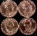 2010-P Presidential Dollar Set BU Full Year Set of 4 Coins from Philadelphia Mint