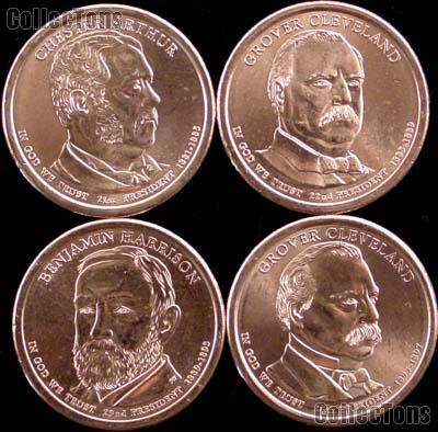 2012-P Presidential Dollar Set UNC Full Year Set of 4 Coins from Philadelphia Mint