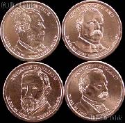 2012-P Presidential Dollar Set BU Full Year Set of 4 Coins from Philadelphia Mint