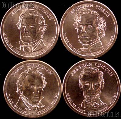 2010-D Presidential Dollar Set BU Full Year Set of 4 Coins from Denver Mint