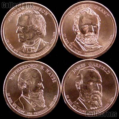 2011-D Presidential Dollar Set BU Full Year Set of 4 Coins from Denver Mint