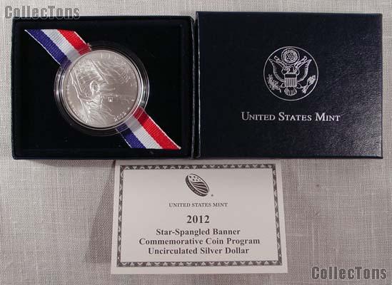 2012-P Star Spangled Banner Commemorative Uncirculated (BU) Silver Dollar