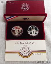 1983-1984 Los Angeles Olympics 2-Coin Commemorative PROOF Silver Dollar Set