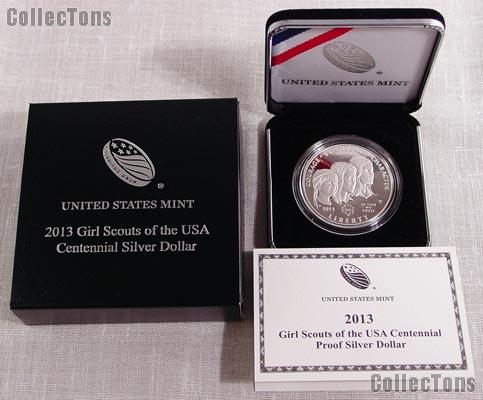 2013-W Girl Scouts of the USA Centennial Proof Commemorative Silver Dollar Coin