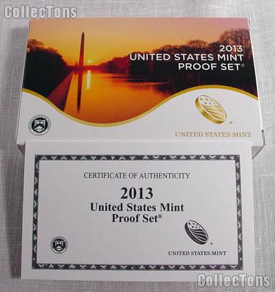 2013 U.S. Mint Proof Set OGP Replacement Box and COA
