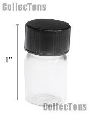 Glass Vial for Gold Flakes 1" Mini Glass Bottle
