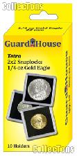 2x2 Coin Holders Box of 10 Guardhouse Tetra Snaplocks for 1/4 oz GOLD EAGLES