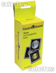 2x2 Coin Holders Box of 10 Guardhouse Tetra Snaplocks for CENTS