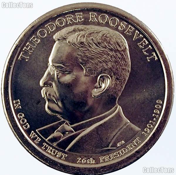 2013-P Theodore Roosevelt Presidential Dollar GEM BU 2013 Roosevelt Dollar