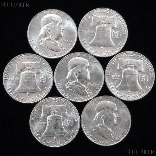 1949 Franklin Silver Half Dollar in AU+ Condition