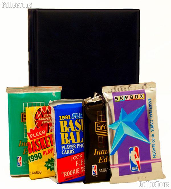 Basketball Card Collecting Starter Set / Kit NBA with 3 Basketball Card Packs & Album