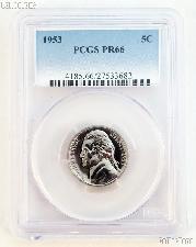 1953 Jefferson Nickel PROOF in PCGS PR 66