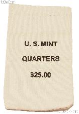 Official US Mint $25 QUARTERS Canvas Money / Coin Bag