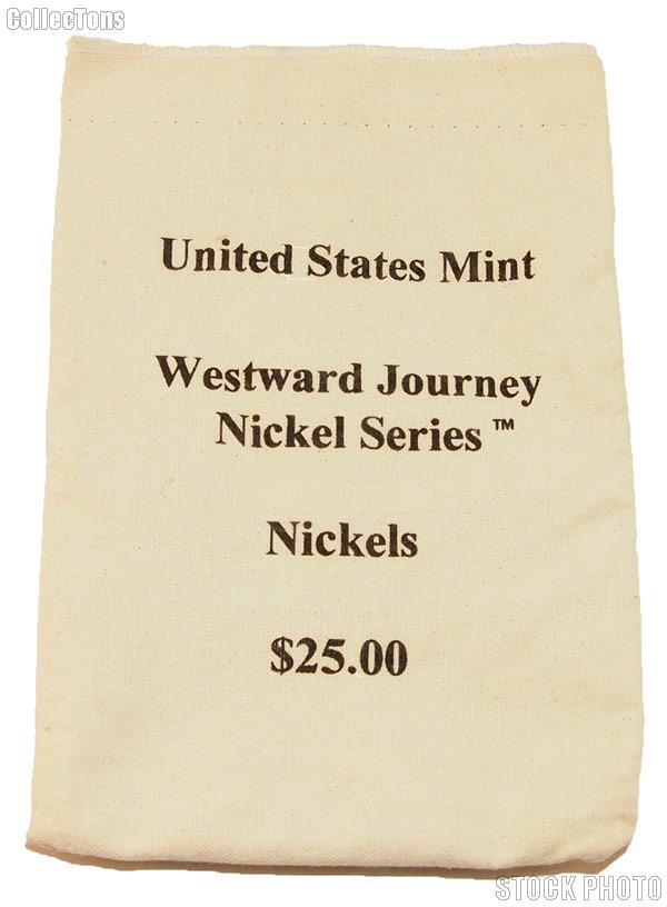 Official US Mint $25 Westward Journey NICKEL Series Canvas Money / Coin Bag