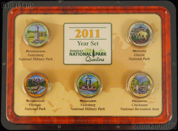 Colored Quarters 2011 National Park Colorized Quarter Year Set