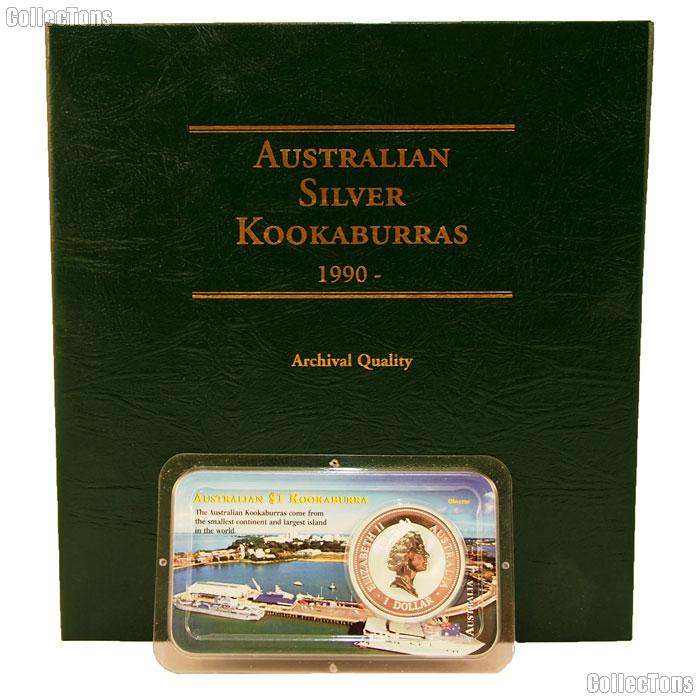 Australian Silver 1 oz Kookaburras Starter Set Album and Coin by Littleton
