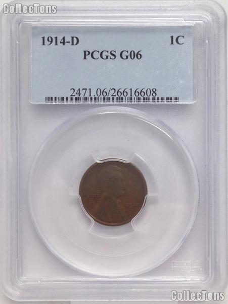 1914-D Lincoln Wheat Cent KEY DATE in PCGS G 06