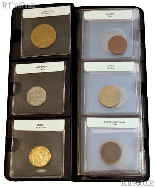 World Coin Starter Set with 12 Coins from 12 Different Countries (Set #1 A - G) in Coin Wallet