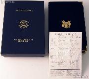2001 American Eagle Gold Bullion 4-Coin Proof Set OGP Replacement Box and COA