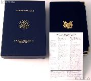 2002 American Eagle Gold Bullion 4-Coin Proof Set OGP Replacement Box and COA