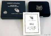 2012-W American Silver Eagle 1 oz Silver Proof Coin OGP Replacement Box and COA