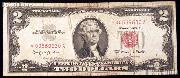 Two Dollar Bill Red Seal Series STAR NOTE 1963 US Currency