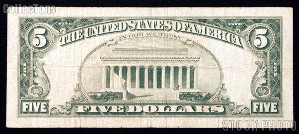 Five Dollar Bill Red Seal STAR NOTE Series 1963 US Currency Good or Better