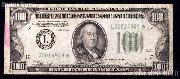 One Hundred Dollar Bill Green Seal FRN STAR NOTE Series 1934 US Currency