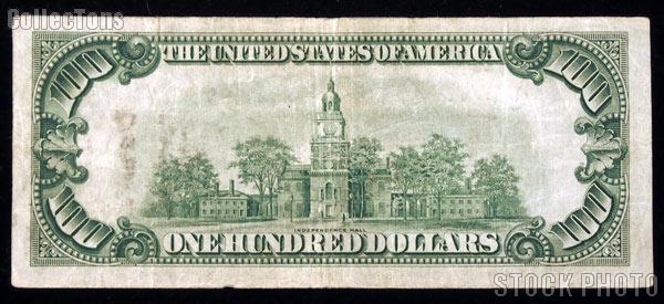 One Hundred 100 Dollar Bill Green Seal FRN Series 1934 US Currency