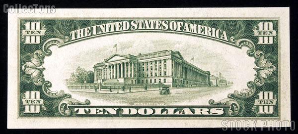 Ten Dollar Bill Green Seal FRN Series 1950 US Currency CU Crisp Uncirculated
