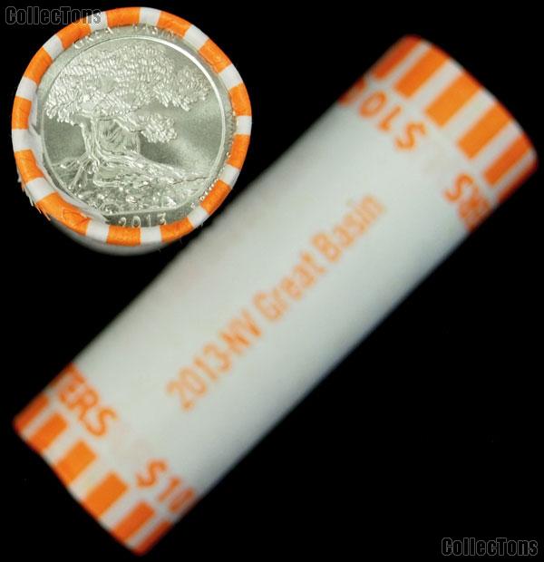2013 P & D Nevada Great Basin National Park Quarter Bank Wrapped Rolls 80 Coins GEM BU