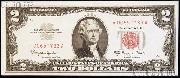 Two Dollar Bill Red Seal STAR NOTE Series 1963 US Currency CU Crisp Uncirculated