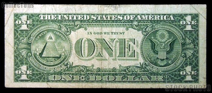 One Dollar Bill Federal Reserve Note Series 1963B BARR NOTE US Currency Good or Better