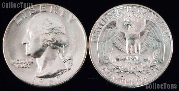 Washington Quarter (1965-1998) 5 Different Coin Lot Brilliant Uncirculated Condition