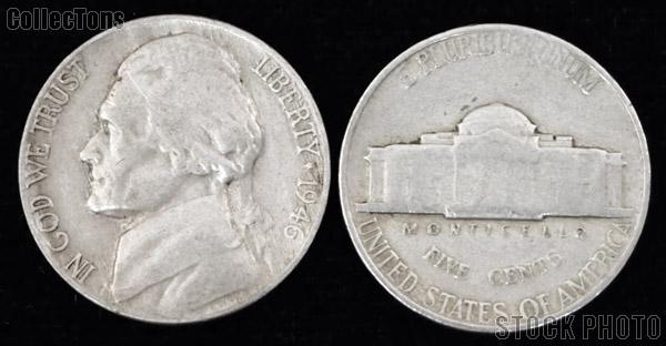 Jefferson Nickel (1938-2003) 3 Different Coin Lot G+ Condition